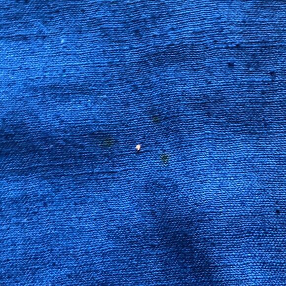 Vintage Button Front Midi Dress Size 10 Blue Statement Button Short Sleeve - Picture 5 of 9